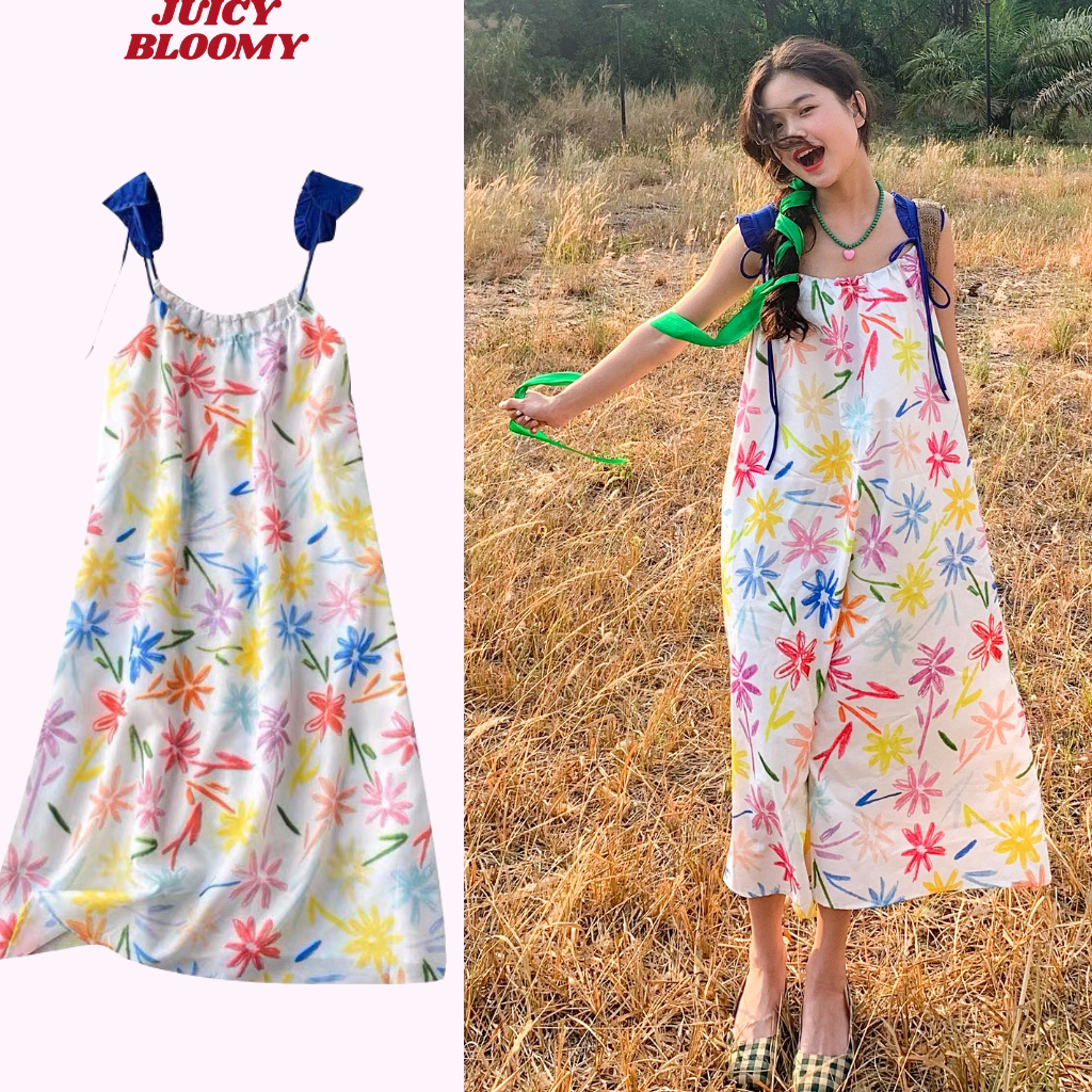 JUICY Đầm Gimme Floral Dress kiểu dâng hai dây ngọt ngào đầy trẻ trung tạo cảm giác xinh xắn đáng yêu