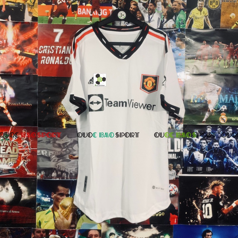 Bộ áo bóng đá MU trắng bản chuẩn mùa 2023