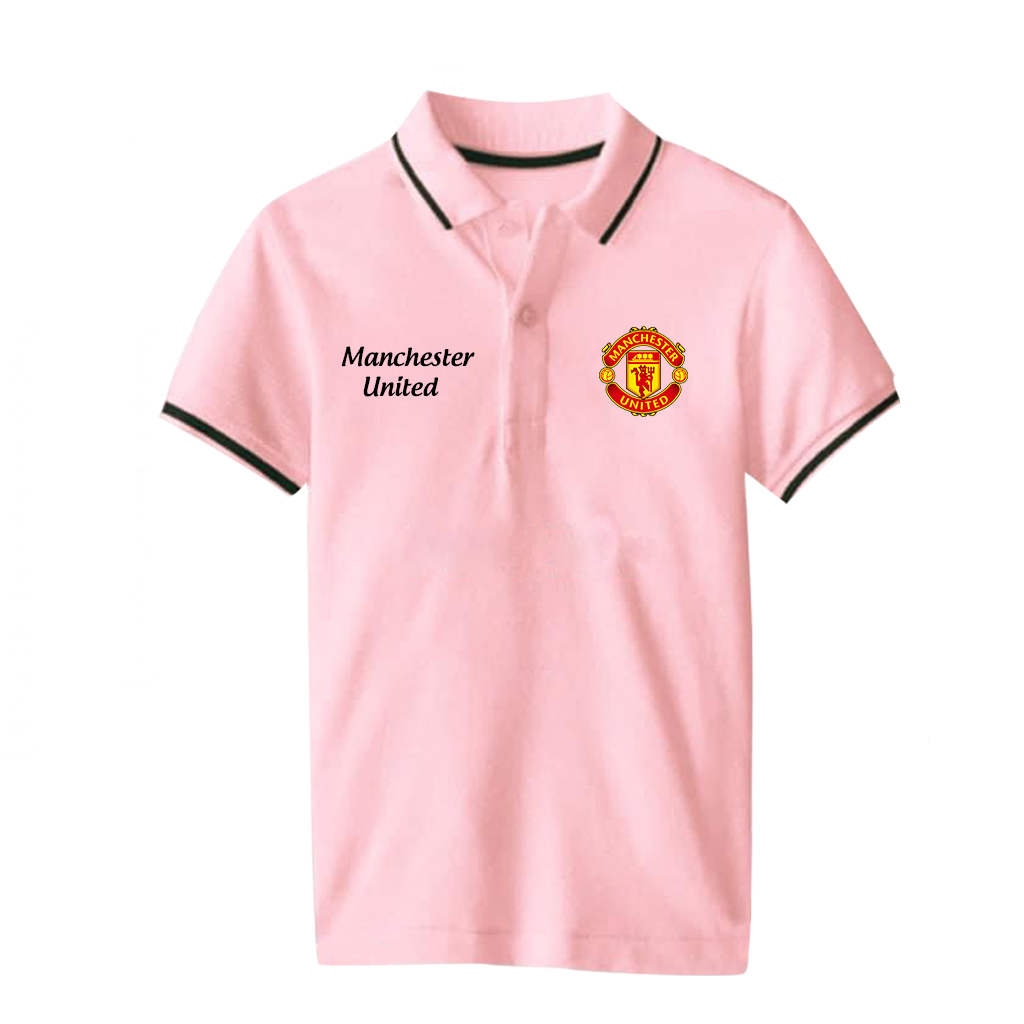 Áo thun Polo thể thao clb Manchester United ngắn tay sọc viền vải lacoste cá sấu mát mẻ co dãn chuẩn form sang trọng