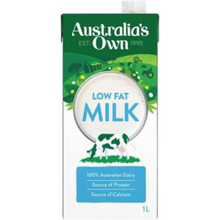 1 thùng 12 hộp sữa tươi australia's own lowfat 1l - sữa úc - date 03.2023