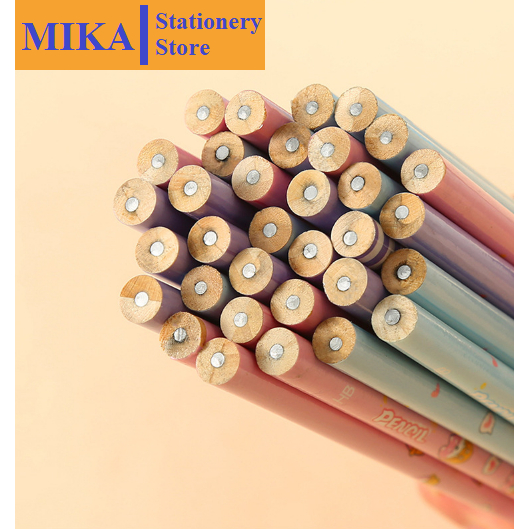 Bút chì MIKA Hộp 6 cái Mẫu mã dễ thương bằng gỗ dùng để vẽ dành cho học sinh sinh viên BC03