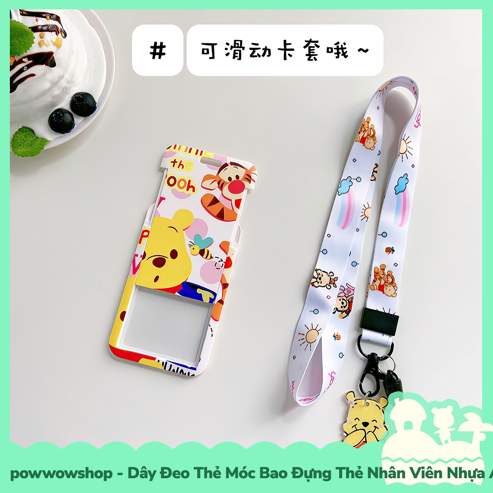 [Sẵn VN - Hỏa Tốc] Dây Đeo Thẻ Móc Bao Đựng Thẻ Nhân Viên Nhựa ABS Phong Cách Nhân Vật Hoạt Hình Micke, Sponge &amp; Pooh