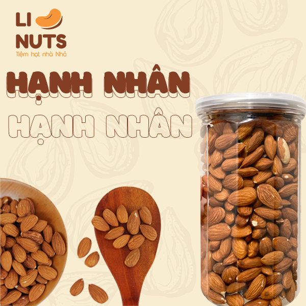 Hạnh Nhân Sấy Nguyên Vị Ngon Bùi Béo Hạt Dinh Dưỡng Tốt Cho Sức Khỏe Dành Cho Người Ăn Kiêng, Giảm Cân, Hạt Dinh Dưỡng H