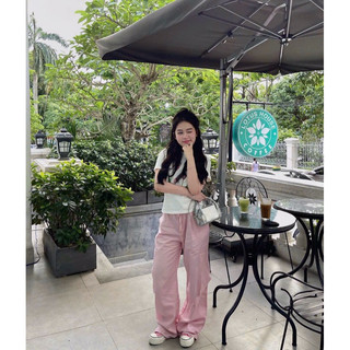 SÉT KAKI HOA QUẦN HỒNG