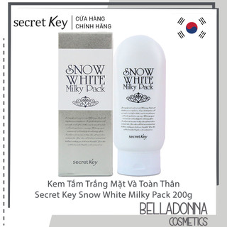 Kem Tắm Trắng Toàn Thân Secret Key Snow White Milky Pack, Kem Ủ Trắng Toàn Thân Và Mặt 200g