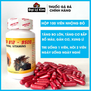 Thuốc nuôi gà đá tăng bo b12 9500, 50-100 viên, nhập khẩu thái lan chính hãng