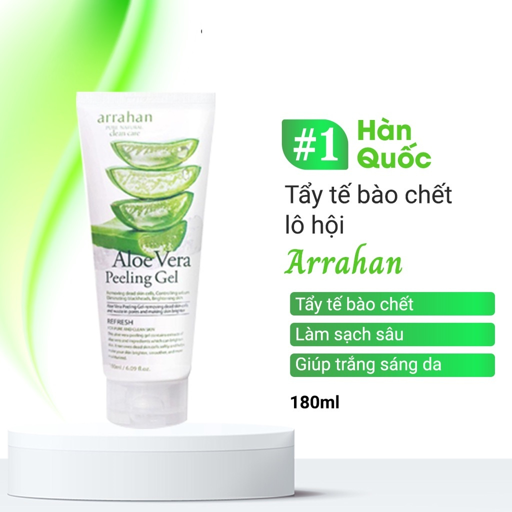 Tẩy da chết Arrahan tẩy da chết mặt dịu nhẹ lành tính 180ml