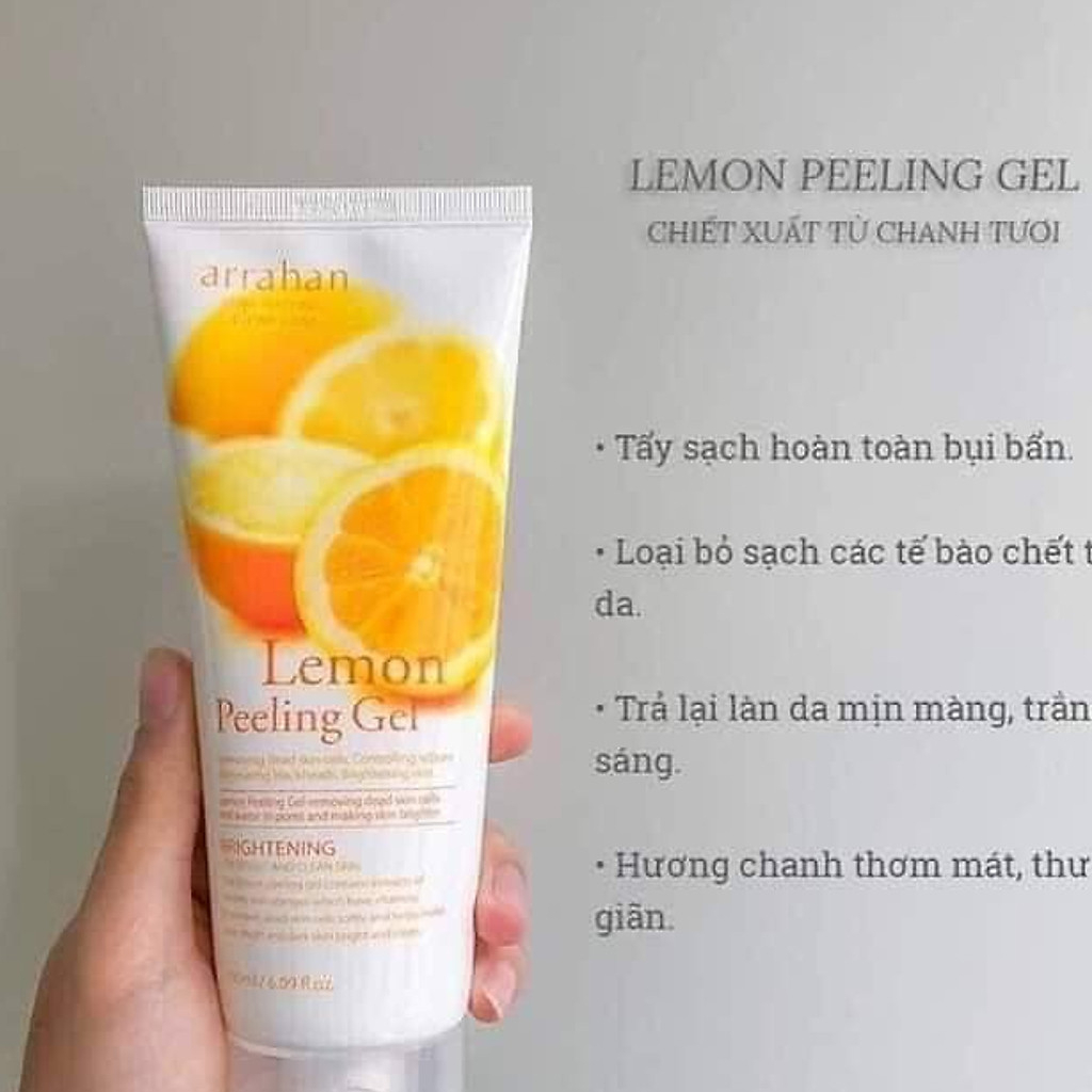 Tẩy da chết Arrahan tẩy da chết mặt dịu nhẹ lành tính 180ml