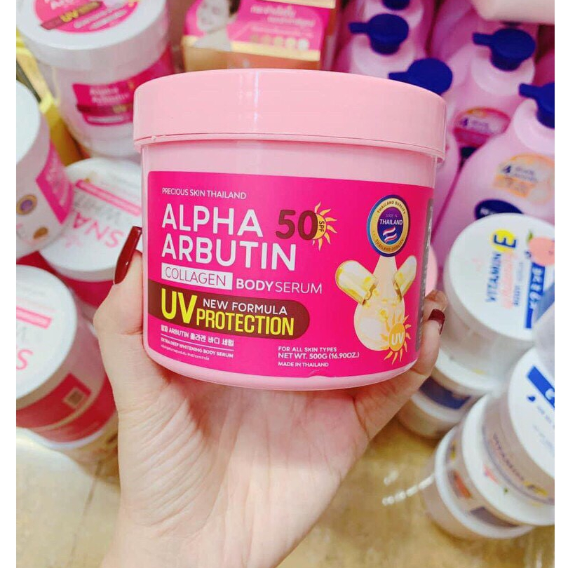 Hủ Kem body trắng da Alpha Arbutin Cream 3+ Plus 500ml Thái