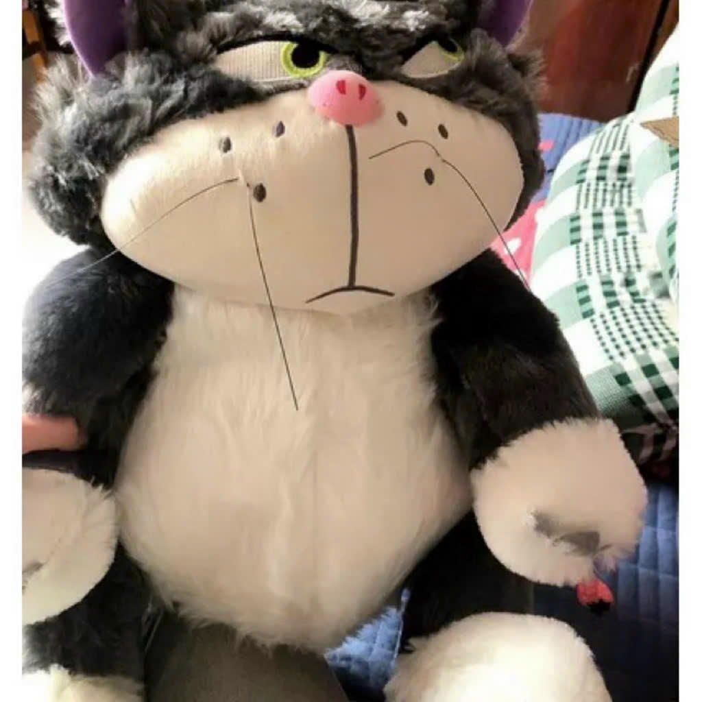 Gấu bông hình mèo hoạt hình Cinderella Lucifer - Mèo Disney Mặt Quạu Quà Tặng Cao Cấp Gấu Bông Unishop