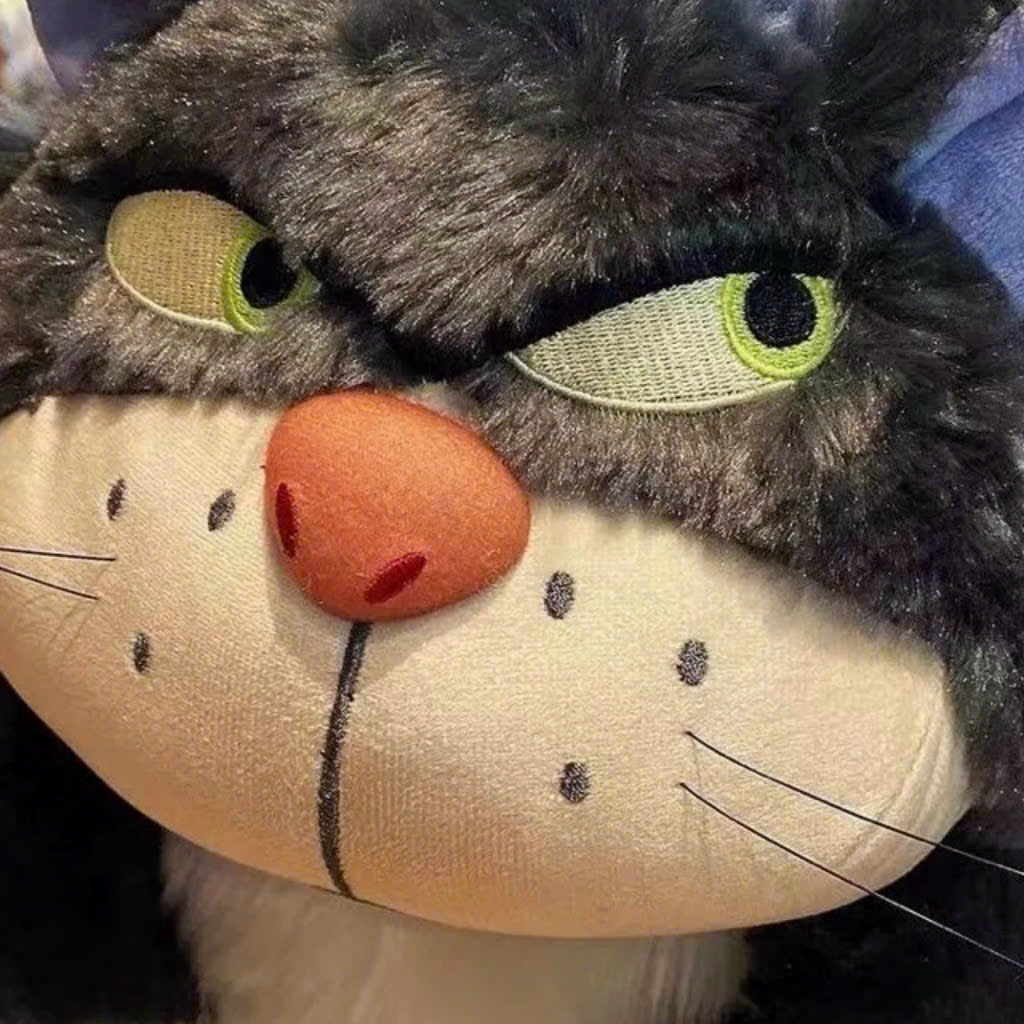 Gấu bông hình mèo hoạt hình Cinderella Lucifer - Mèo Disney Mặt Quạu Quà Tặng Cao Cấp Gấu Bông Unishop