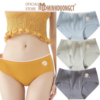 Quần Lót Cotton Không Đường May Hoa Cúc - Quần Lót Cotton Không Đường Viền Hoa Cúc