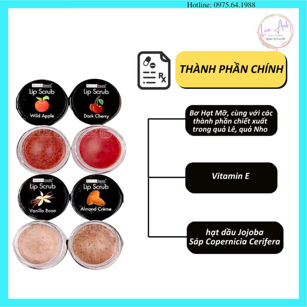 Tẩy tế bào chết môi Beauty Treats Lip Scrub