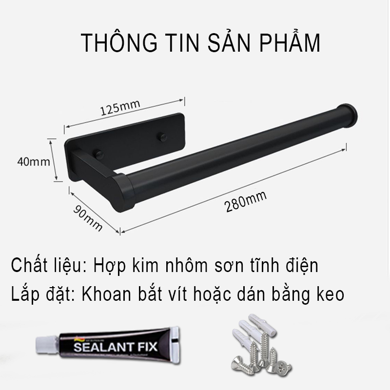Giá Treo Khăn Mặt, Thanh Treo Khăn Nhà Tắm DÁN TƯỜNG Tiện Lợi