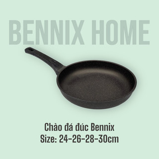 Chảo đá đáy từ bennix terra size 24,26,28,30cm - hàng chính hãng