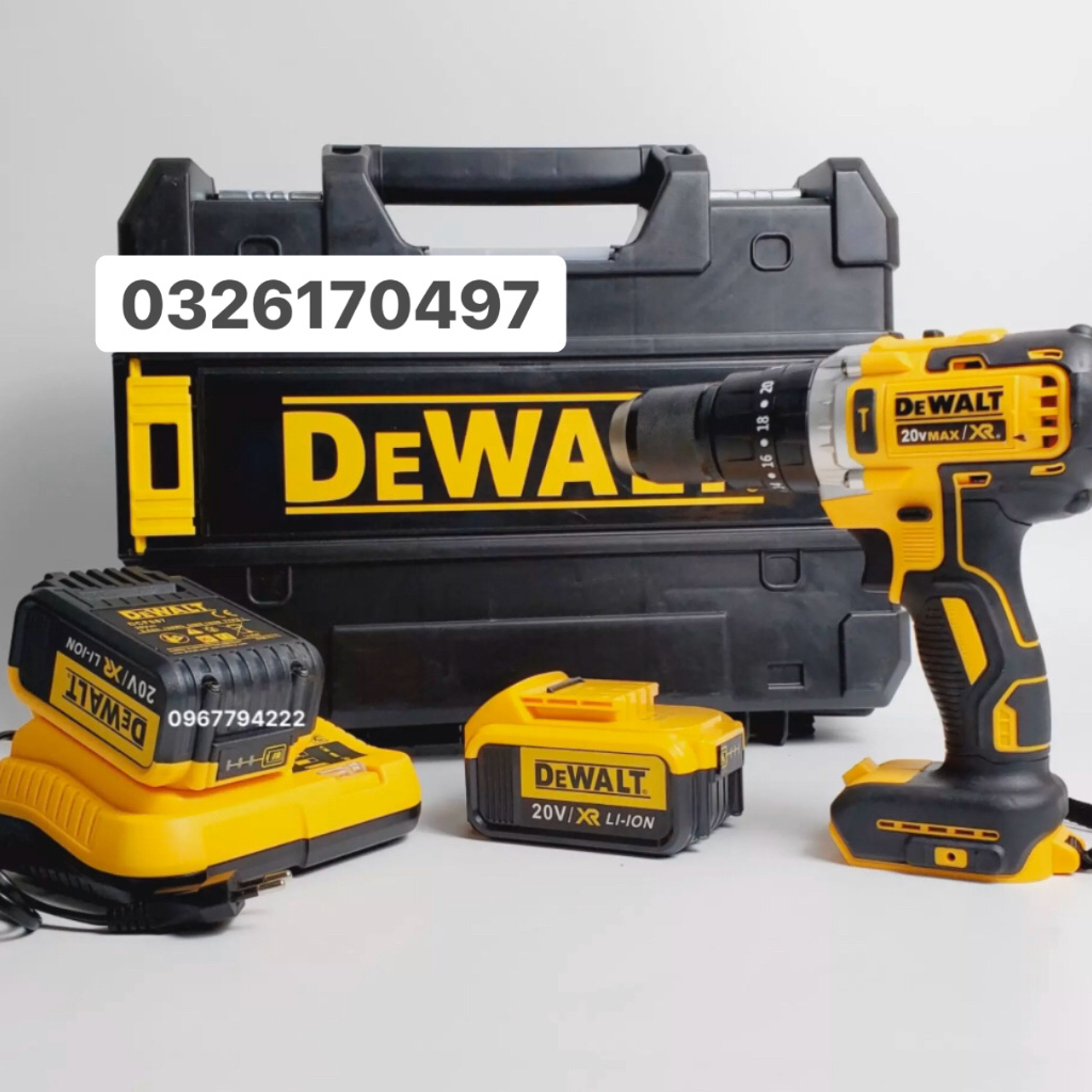 Máy khoan pin dewalt 20v,máy khoan cầm tay đầu auto lock thép 13mm bảo hành 12 tháng.