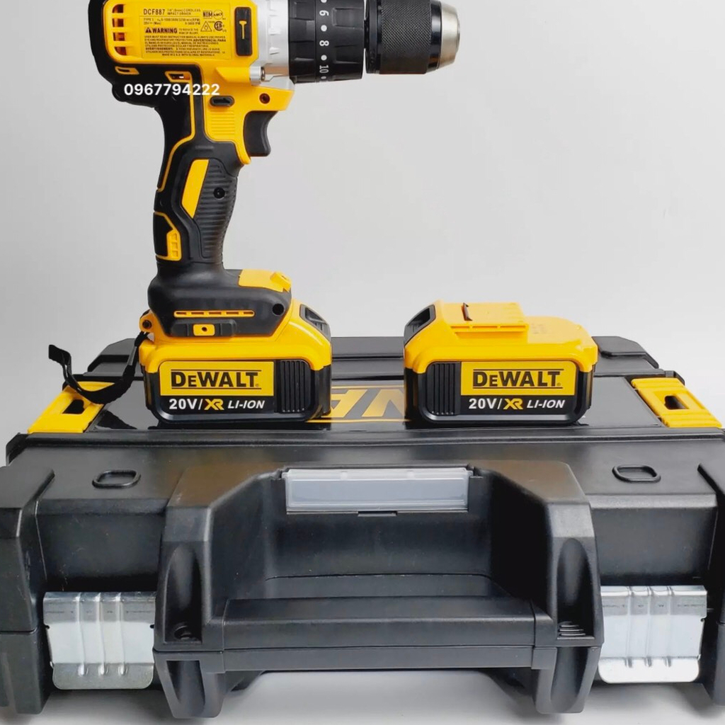 Máy khoan pin dewalt 20v,máy khoan cầm tay đầu auto lock thép 13mm bảo hành 12 tháng.