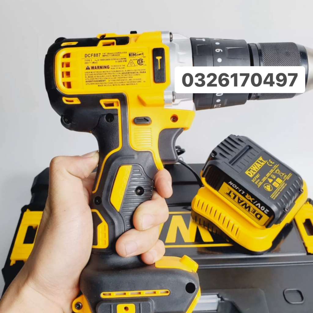 Máy khoan pin dewalt 20v,máy khoan cầm tay đầu auto lock thép 13mm bảo hành 12 tháng.