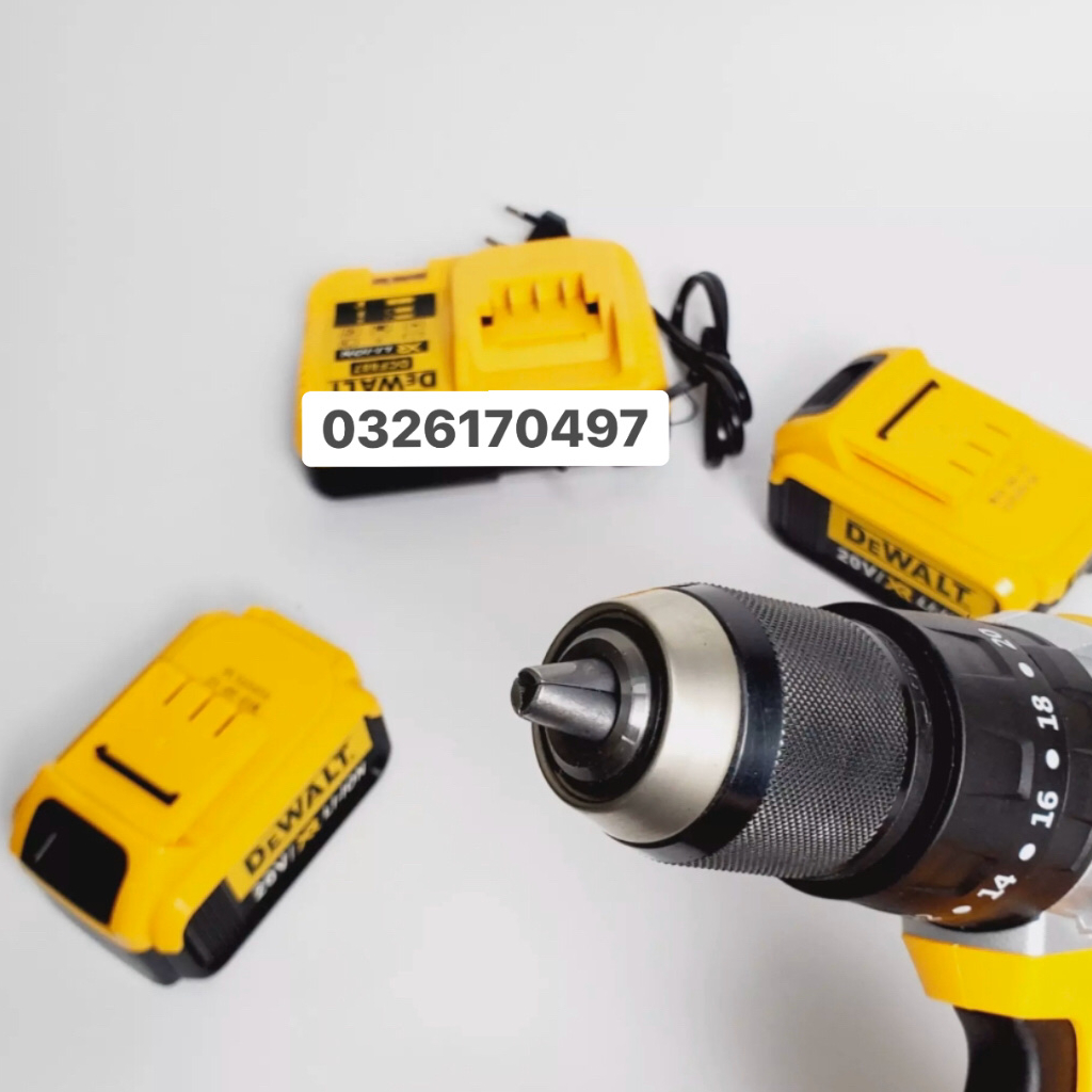 Máy khoan pin dewalt 20v,máy khoan cầm tay đầu auto lock thép 13mm bảo hành 12 tháng.