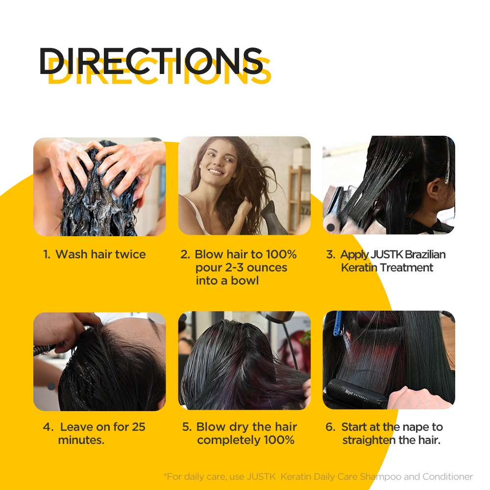 Phục hồi tóc, làm thẳng tóc JUSTK Brazilian Keratin Smoothing Treatment 1000ml