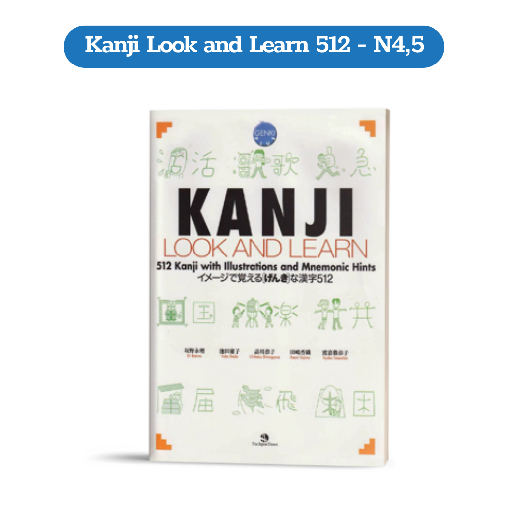 Sách - Combo Kanji Look And Learn - 512 Chữ Kanji Bản Dịch Tiếng Việt (Dành Cho Cấp Độ N5, N4) | BigBuy360 - bigbuy360.vn