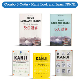Sách - trọn bộ 5 cuốn kanji look and learn n1-5 bản tiếng việt