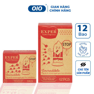 Bao cao su EXPER Incredible gân gai nổi siêu mỏng chống xuất tinh sớm kéo dài thời gian quan hệ