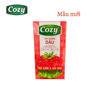 Trà đen hương Dâu Cozy túi lọc - hộp giấy 40 gram - 20 túi lọc - Hàng chính hãng