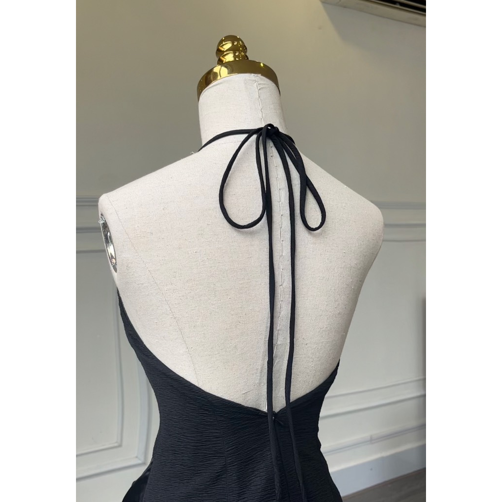 Jolen Dress - Đầm cổ yếm nơ hông