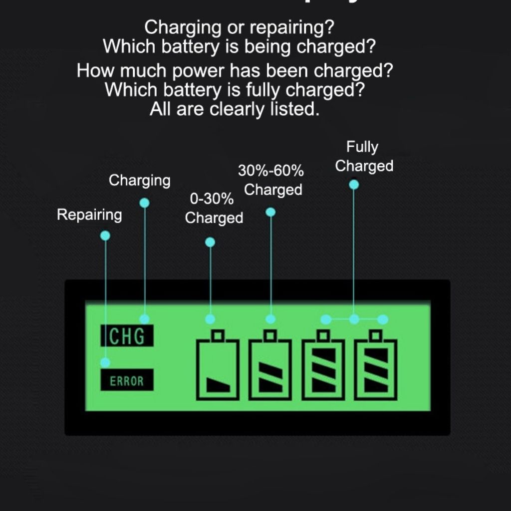 Bộ Sạc Pin Tiểu AA AAA đa năng đèn led báo sạc 4 khe sạc độc lập an toàn