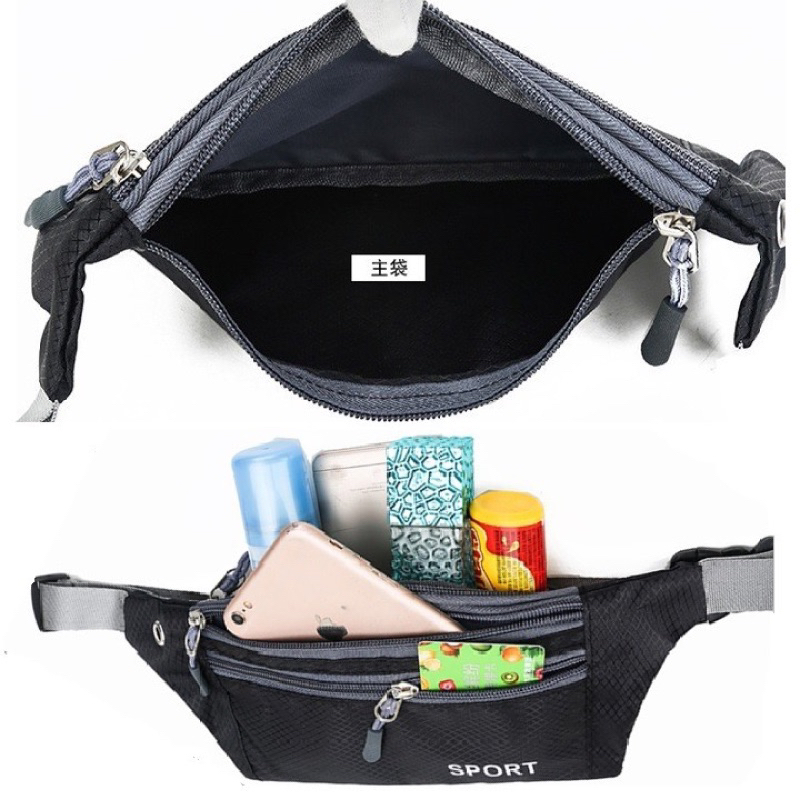 Túi đeo chéo hông bụng chạy bộ thể thao nam nữ mini chống thấm nước 3 ngăn nhỏ gọn cực kỳ tiện dụng thiết kế thông minh | BigBuy360 - bigbuy360.vn