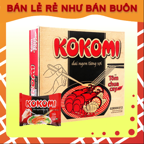 Mì Kokomi vị Tôm chua cay gói 65G-90G