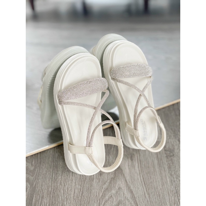 Sandal Bánh Mì Nữ Dây Đá Hậu Thun
