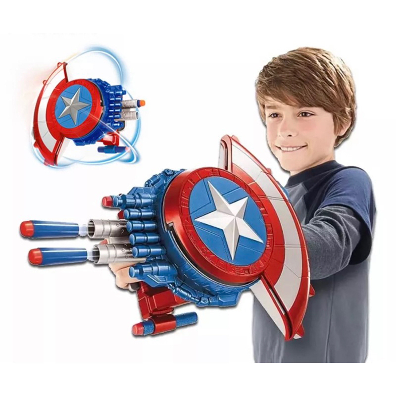 Đồ chơi nhập vai siêu anh hùng, khiên đội trưởng Mỹ Captain America cho bé thoả sức vui chơi, rèn luyện kĩ năng-phản xạ