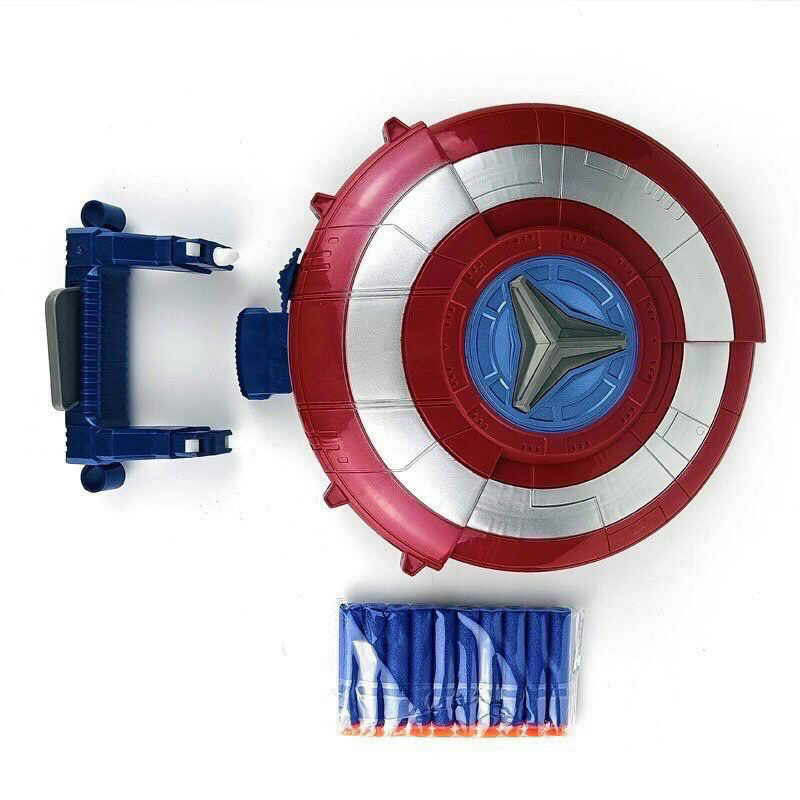 Đồ chơi nhập vai siêu anh hùng, khiên đội trưởng Mỹ Captain America cho bé thoả sức vui chơi, rèn luyện kĩ năng-phản xạ