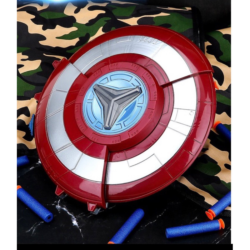 Đồ chơi nhập vai siêu anh hùng, khiên đội trưởng Mỹ Captain America cho bé thoả sức vui chơi, rèn luyện kĩ năng-phản xạ