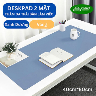 Tấm lót chuột, thảm da trải bàn làm việc VINBUY, 40cmx80cm, chống trượt, chống thấm nước
