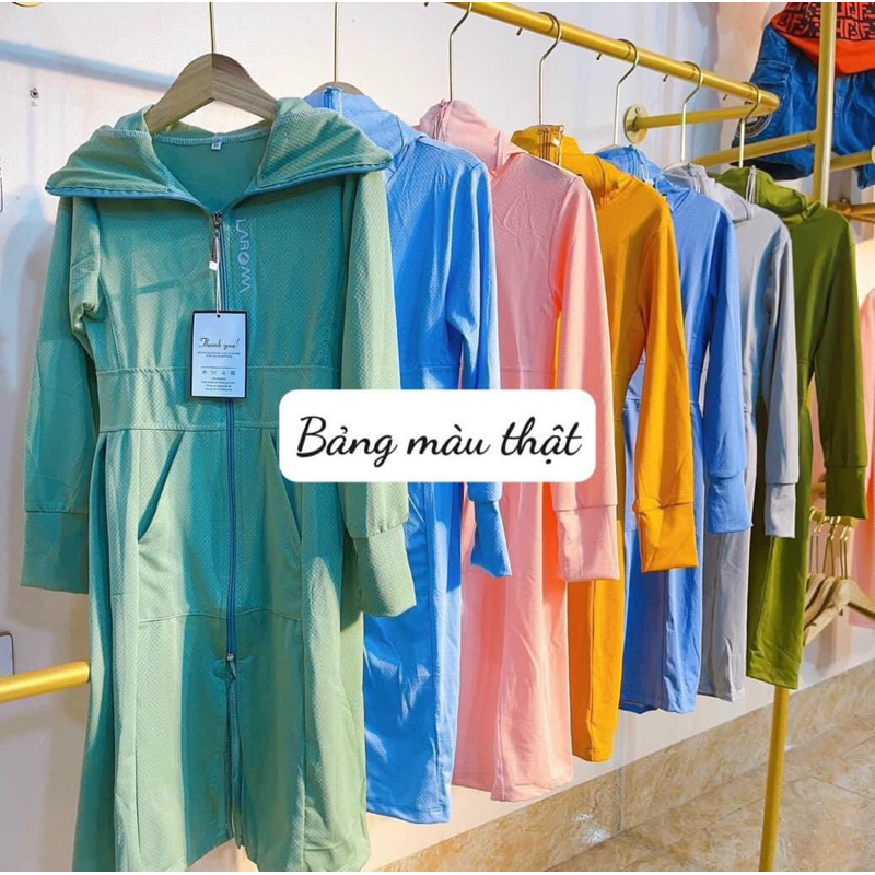 Áo chống nắng toàn thân cho bé gái thông hợi kèm mũ và khẩu trang size từ 12 - 42kg