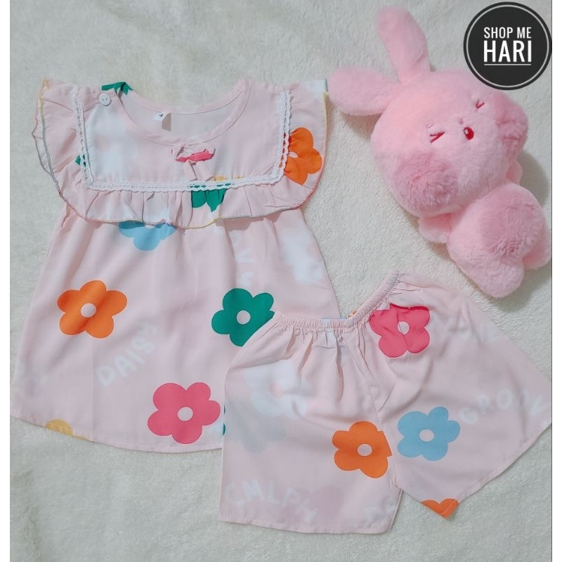 Bộ tole đùi bèo vuông bé gái