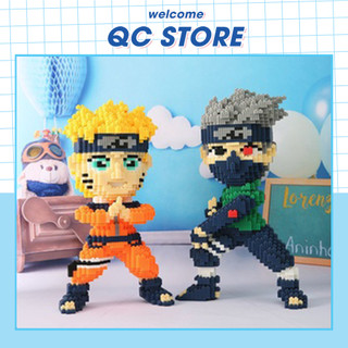 Mô hình đồ chơi lắp ráp Naruto, Sasuke, Kakashi nhân vật cỡ lớn 35cm QC Store