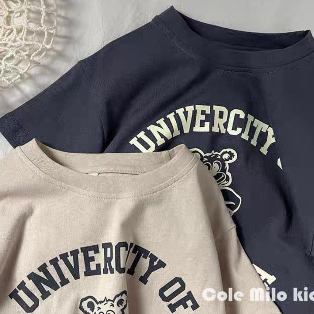 Áo Phông Cộc Tay, Áo Phông Uni Cho Bé Yêu Diện Hè Đi Chơi Đi Học Từ 8kg - 32kg Thời Trang Trẻ Em