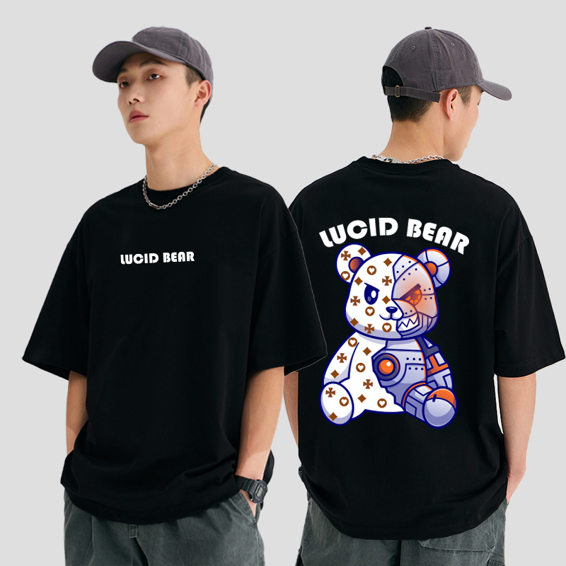 Áo Thun Local Brand Unisex LUCID Bear Nam Nữ Tay Lỡ From Rộng Chất Cotton