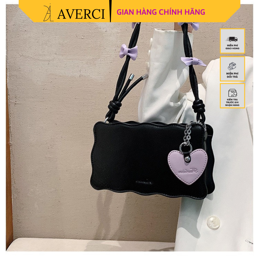 Túi đeo chéo, túi xách nữ AVERCI kiểu dáng bánh quy kèm dây đeo kẹp nách AVC313558