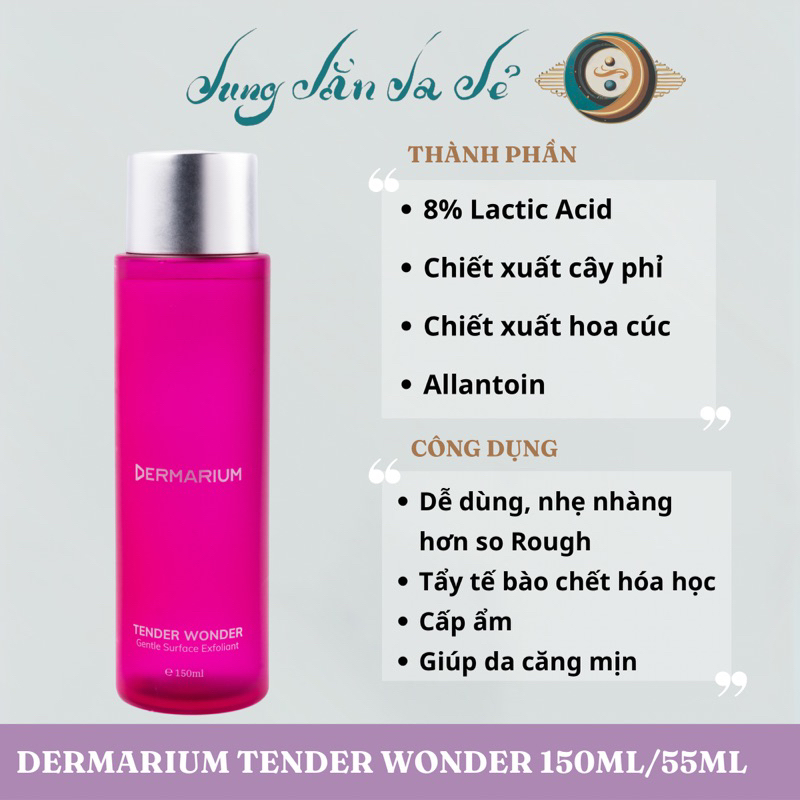 Tender Wonder Toner Làm Sạch 8% Lactic Acid Dưỡng Ẩm, Sáng Da