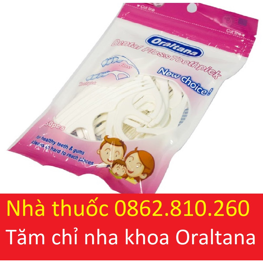 Tăm chỉ nha khoa 5 sao ORALTANA gói 50 chiếc
