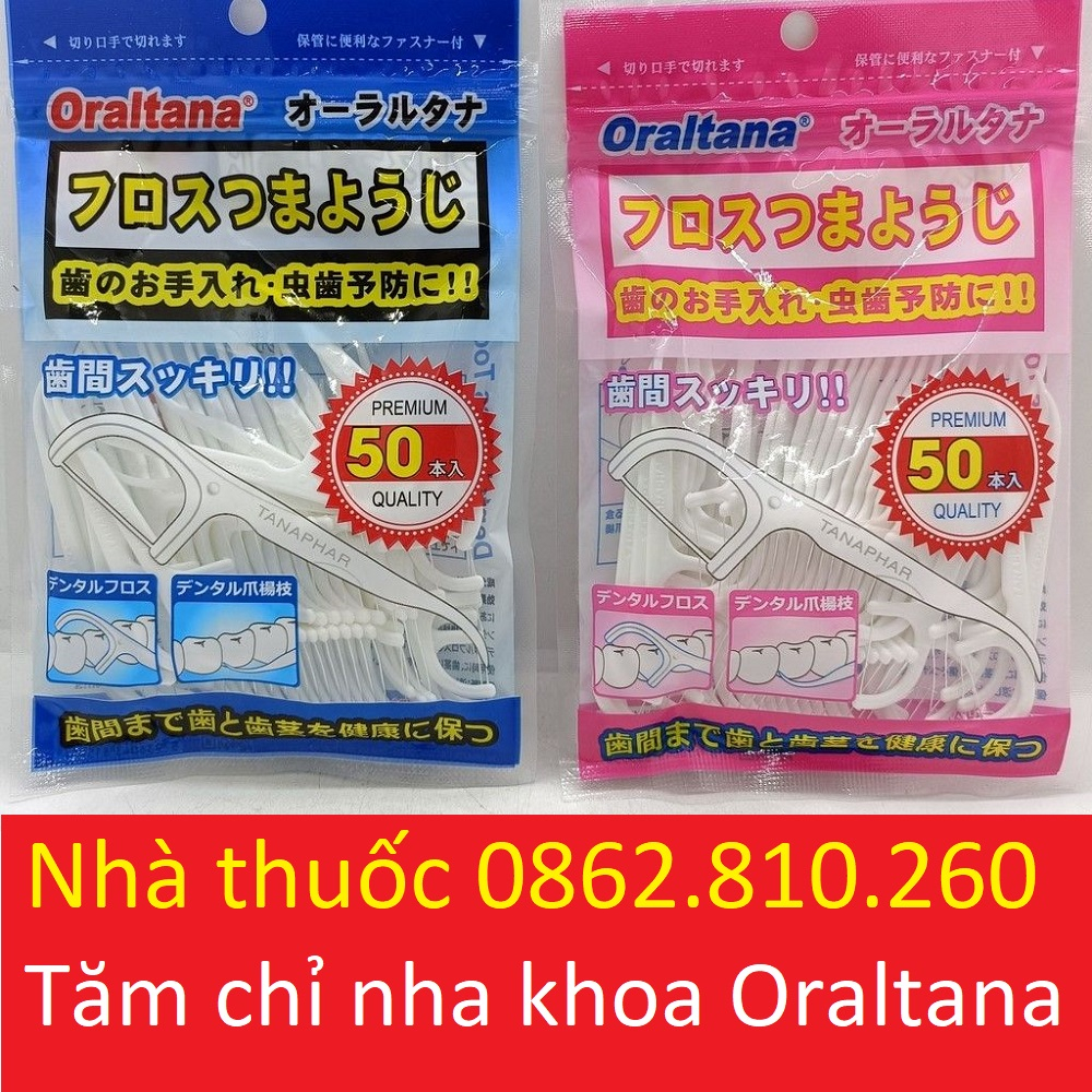 Tăm chỉ nha khoa 5 sao ORALTANA gói 50 chiếc