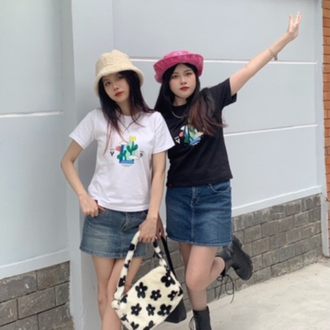 Áo thun Baby Tee nữ form vừa tay ngắn hình hoa "Youth Flowers Door" 250gsm Local Brand | Youth Power