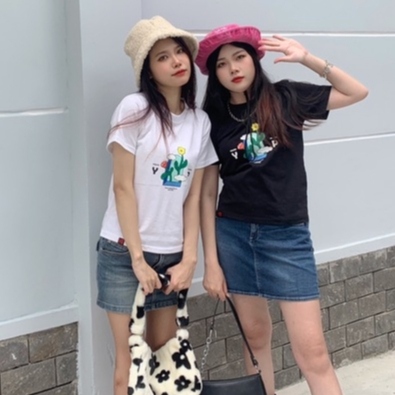 Áo thun Baby Tee nữ form vừa tay ngắn hình hoa "Youth Flowers Door" 250gsm Local Brand | Youth Power