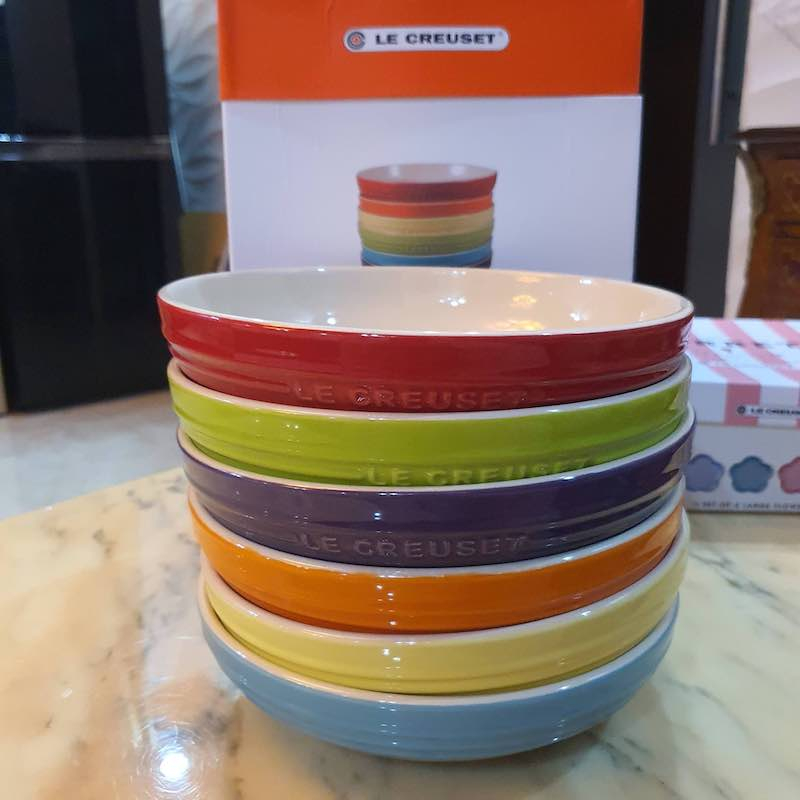 Le Creuset Hộp đĩa Sâu lòng 6 cái 8"  800ml 27oz Coffet de 6 plats ronds