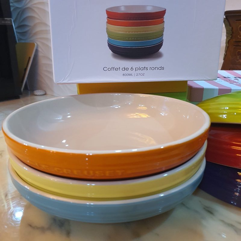 Le Creuset Hộp đĩa Sâu lòng 6 cái 8"  800ml 27oz Coffet de 6 plats ronds
